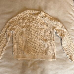 J. Crew Cream Cable Knit Sweater